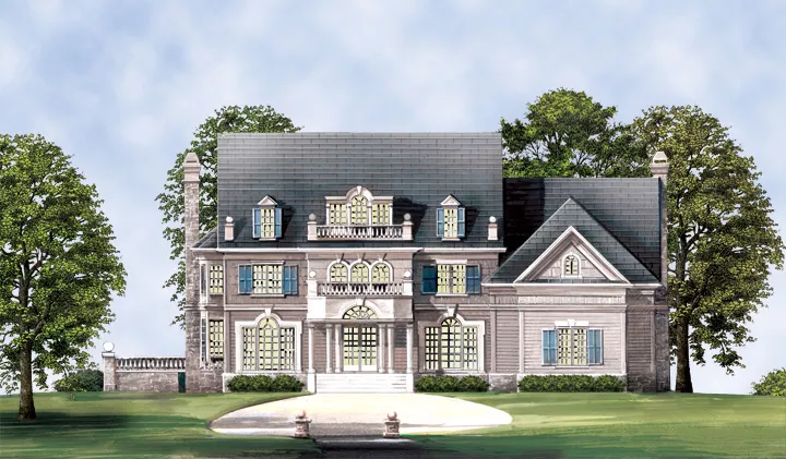 image of 2 story french country house plan 7938